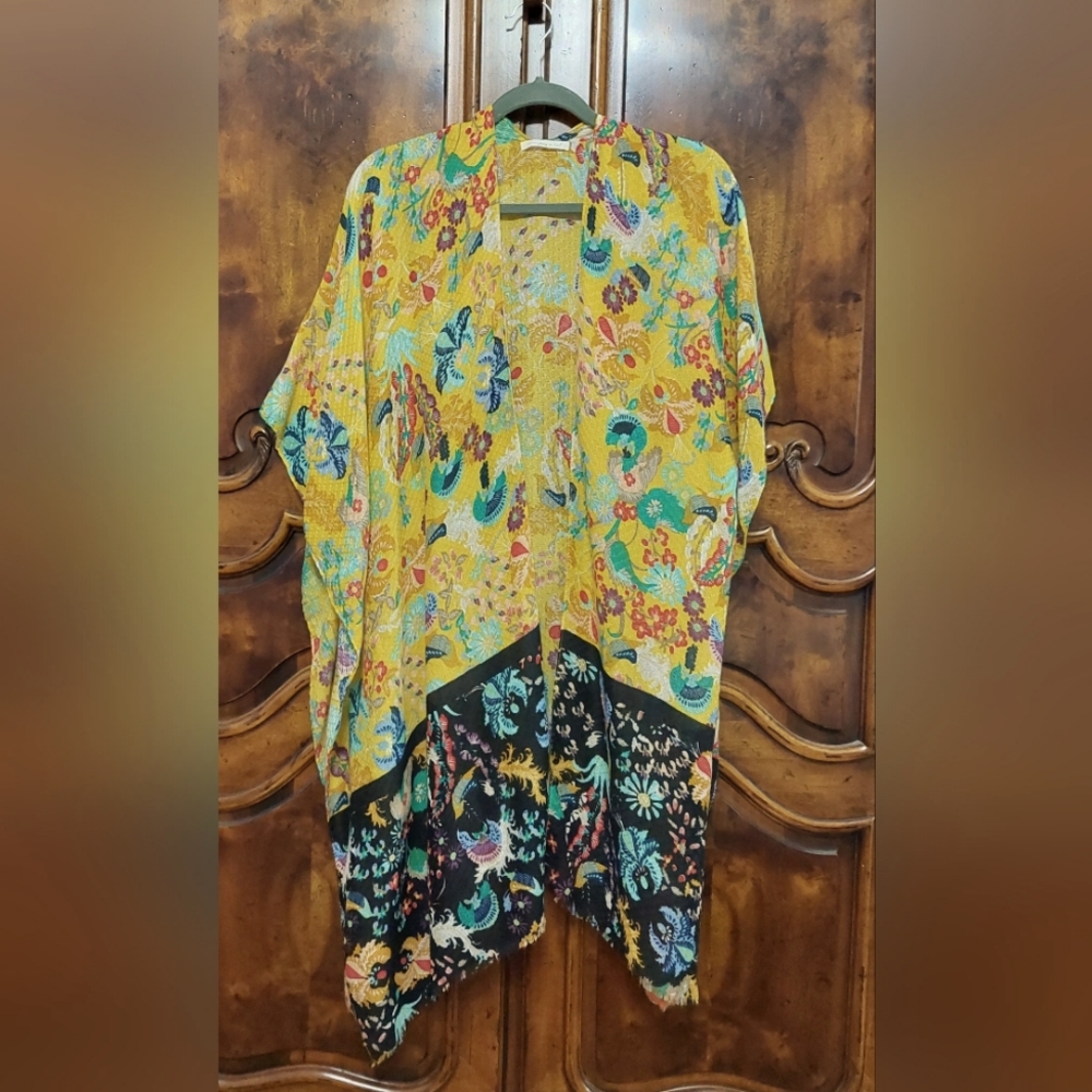 Yellow floral kimono